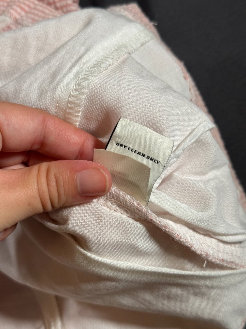 Willow & Clay Pink Seersucker Ruched Puff Sleeve Bodycon Mini Dress Womens M NWT - Picture 9 of 10